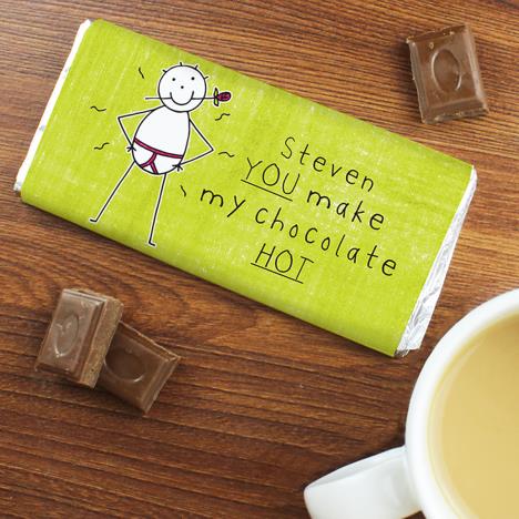 Personalised Purple Ronnie Make My Chocolate HOT Chocolate Bar Extra Image 2